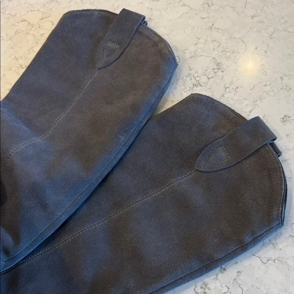 Isabel Marant Dark Gray suede Cowboy chic Knee Boots - Picture 10 of 13